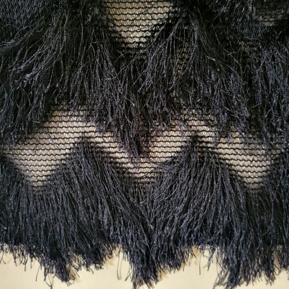 Ya Los Angeles Black Shaggy Chevron Tank Top Dress - Picture 8 of 11